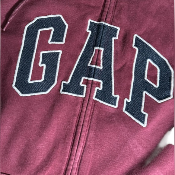 Men’s GAP Burgundy Full-Zip Hoodie Jacket - Size L - Picture 4 of 4